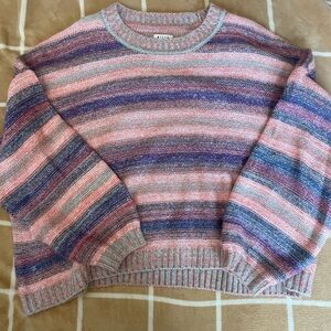 Billabong Pink and Purple Crew Neck Sweater